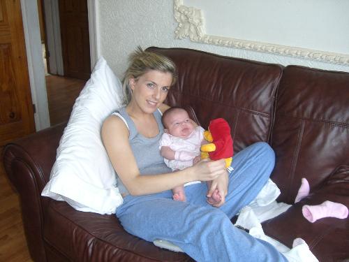 Daughter and granddaughter - I posted earlier and thought i should post a photo of the two next generations in my family...baby summer is only a week old in this photo...