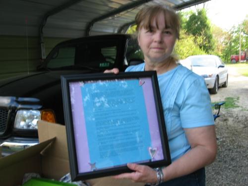 My Mother With Her Framed Article That I wrote for - My Mother and her framed article that I wrote for her On Mother's Day.