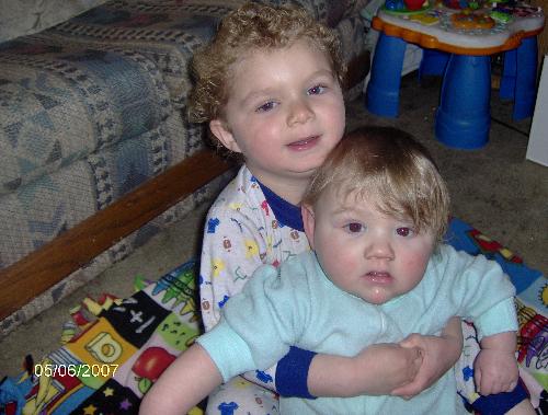 My two beautiful grandsons-Jordyn and JD - My two beautiful grandson's- Jordyn age 3 and JD age almost 1.