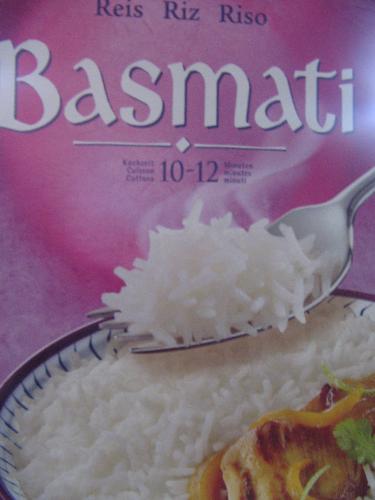 Rice - Image of a Basmathi Rice pack.