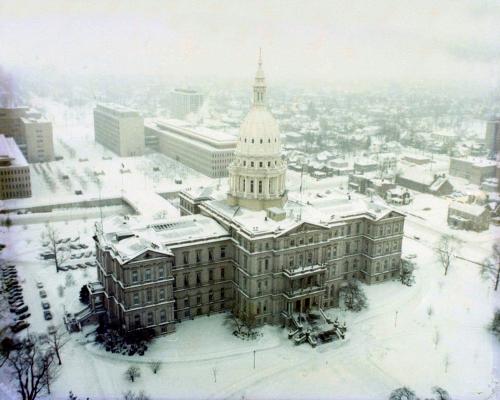 City in snow - Snow anow.. capital city in snow