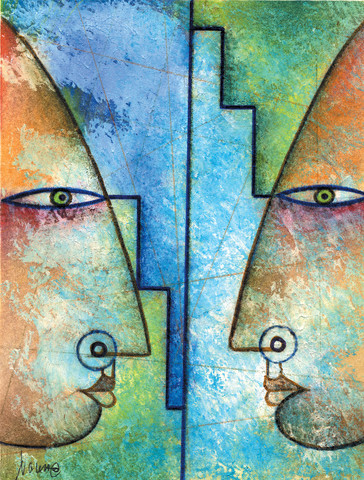 opposing faces - Optimism and Pessimism Which is better?