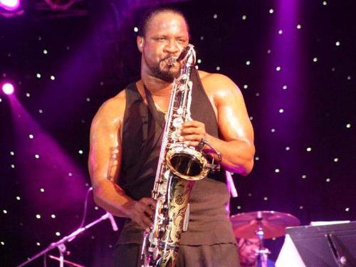 Jazz -Blues - Look with what passion he plays the saxophone.