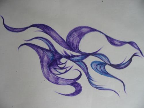 Wavy blue tale - This piece of art is created by Jassie.