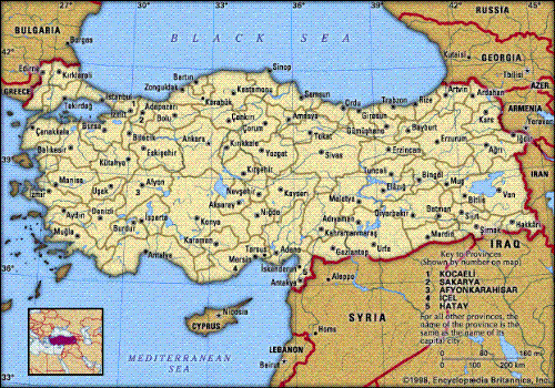 Turkey  - Map of Turkey