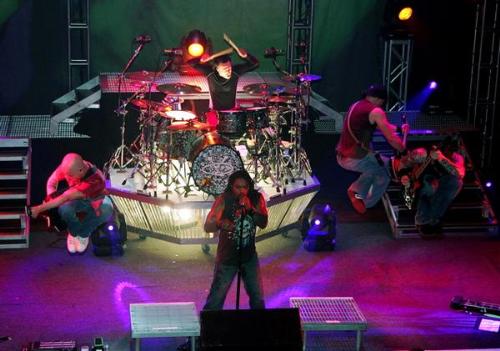 The House of Blues in New Orleans - This is a picture of Sevendust at the New Orleans House of Blues.