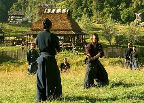 Scene from the Last Samurai - A scene from the movie last samuria where tom cruz was being taught kendo