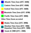 Time Zone  - time zones