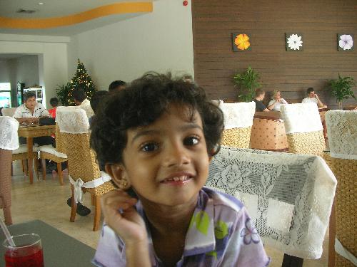 My gal - My dear little angel Aishu, photo taken at a restaurant on her birthday....