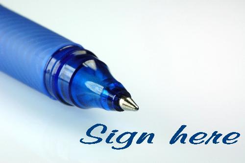 Example of one of my stock photos - Here is an example of my stock photo&#039;s. A macro shot of a pen and the writing "sign here". The photo&#039;s for stock photography must be functional to sell. There is various categories to submit it in!