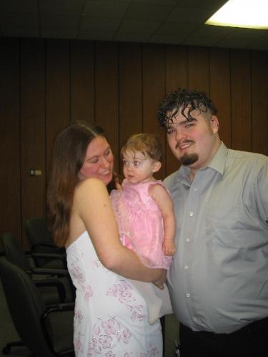 Ricky and I  - When Ricky and I got married. Also holding Lily, a friends baby