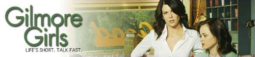 Gilmore Girls banner - Gilmroe Girls banner with Lorelai and Rory, the best mother daughter duo on television.