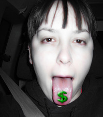 the taste of money!  - yeah, that&#039;s me at a time i was dead tired. the $ was added in Photoshop.