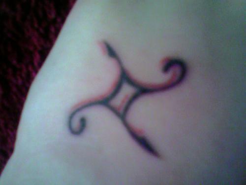 My New Tattoo - This is a pic of my new tattoo
on my foot. It&#039;s the Gemini sign. 