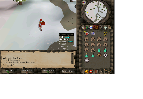 runescape - playing with my sled in runescape lol