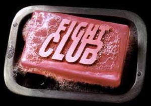 Fight Club soap logo - Now infamous, the cake soap logo was given out to those who attended the premiere of the film when it was first released.