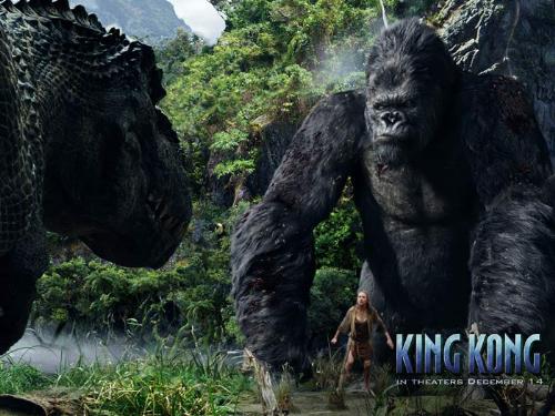 King long - How king kong stands forward to protect the girl which i suppose he loved