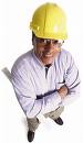 engineer - Engineer with hard hat for protection