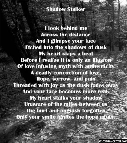 Poetry - This is a poem on a black and white photo background of trees and leaves. 