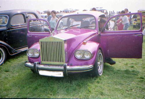 VW Rolls Royce - Here is a picture of a VW Beetle customised to look like a Rolls Royce. Luxury motoring for a fraction of the price