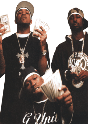 G Unit - 50 Cent, Lloyd Banks & Young Buck with money in their hands!