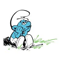 little smurph - sad, thinking, daydreaming smurph