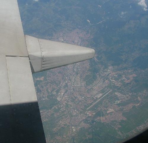 bosnia - looking at sarajevo from the plane.:)