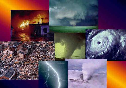 a collage of natural disasters - This is like a collage of natural disasters that plague humanity eversince the beginnings of civilization.