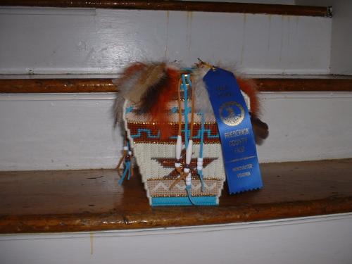 Plastic Canvas Indian Pottery Vase - Won a blue ribbon at the local fair for this piece.