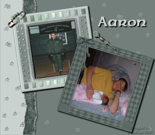 Aaron - Scrap page of my oldest child, Aaron