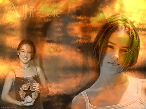 alizee - alizee wallpaper containing 2 pics of her, one is that of her holding the M6 award.