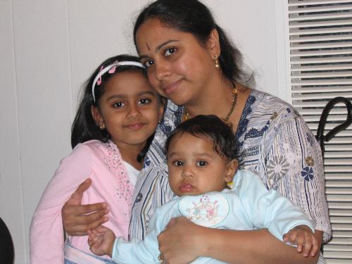 My kids - This is me with my 5 year old daughter and 7 month old son on my daughter's birthday in March this year.