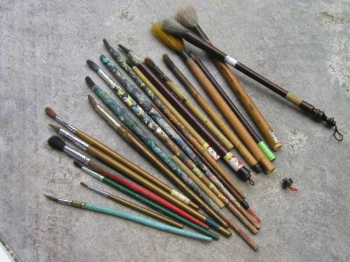 brushes - various used brushes