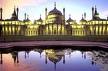 Brighton Pavilion.. Evening - Early evening at the Pavilion, lights on.