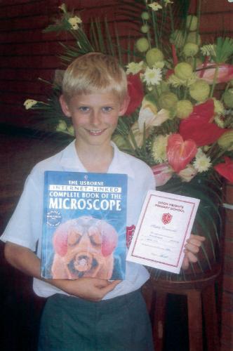 Rinus - My son, Rinus. He's 12 years old now, and very good at school.