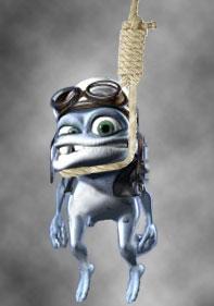 hysterical - the slogan was 'kill the frog' (sniggering) you'd find it hysterical if you watched 'crazy frog's advert or its ringtone trailers
