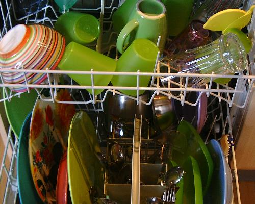 Dishes - A wife's work is never done.