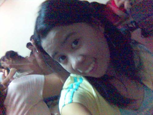 just me! - I was camwhoring on the first day of school in our classroom!!!There is no professor!!!hahaha!I look horrible!