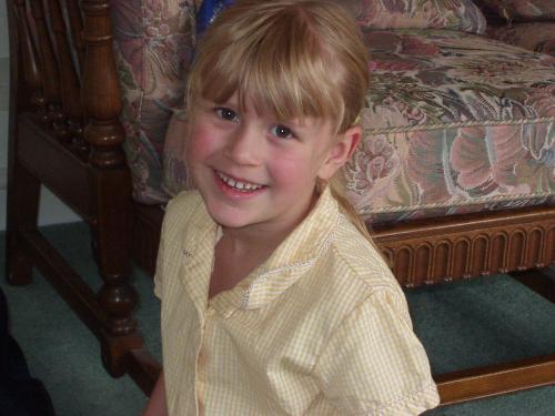 Abbie Smiling - Abbie ready for school