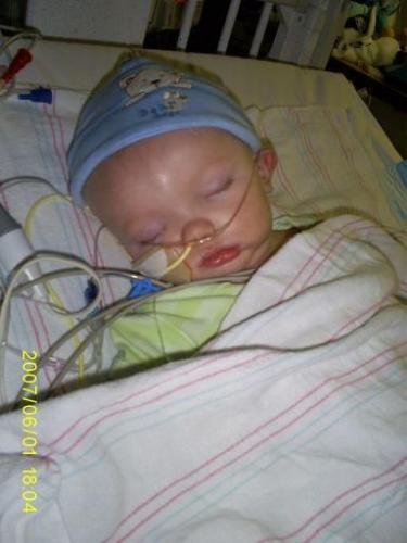 Kaleb - Picture of baby Kaleb Schwade! He is fighting for his life right now and suffers from SBS (Shaken Baby Syndrome)