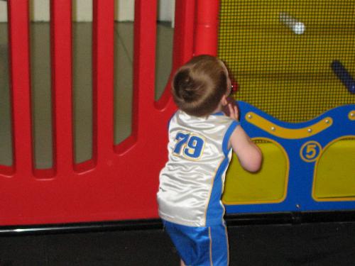 pro in my future - my grandson shooting a basket