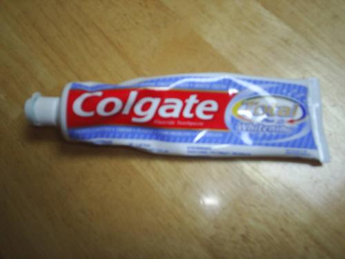 Colgate Toothpaste - There are so many types of toothpaste on the market now. While we know we are supposed to use a fluoridated model, how are we supposed to chose otherwise? There is anti tartar, whitening, enamel protection, past for sensitive teeth, all day breat control...the list is endless! I usually just buy whatever is on sale!