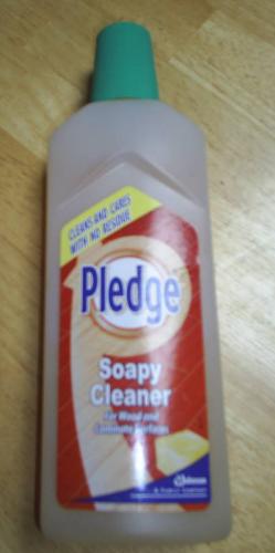 Wood cleaner - This is one of my favourite cleaning products. It doesn't just get rid of dust, it actually cleans the wood. It is super for removing built up wax and getting rid of grime. I use it on our wood floors and on the staircase.