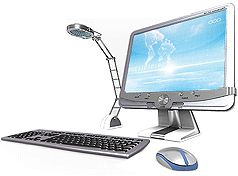 Dynamic Future Computer! - This is a very dynamic computer and could be our future computer as you can see it has no tower and has a very small keyboard and mouse and its all wireless it saves space because of the dynamic flat screen, this could be out future computers.