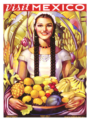 Mexico - A commercial poster from 1939 for Mexico.