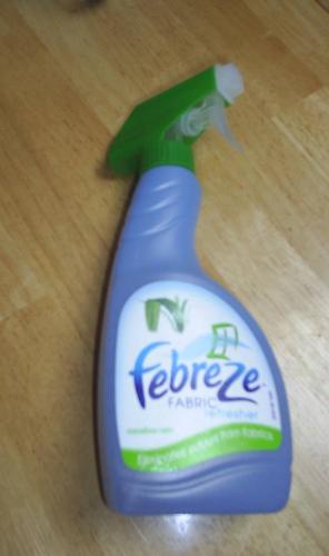 Febreze - Febreze is a great way to clean with hardly any effort. It doesn't just mask the odours, it eats them.
