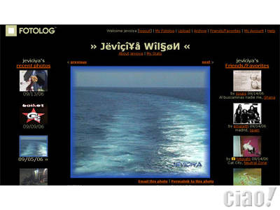 fotolog page - example of a fotolog page