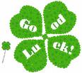lucky four leaf clover - four leaf clovers are associated with bringing good luck.