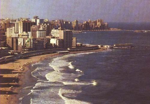 alexandria - its acity on mediterranean sea in egypt has agood weather and fresh air