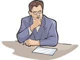 people - the boss, thinking of what could he do to make your day miserable....